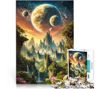 Rompecabezas para Adolescentes 1000 Piezas Edén Extraterrestre Juego desafiante y Juego Familiar Interacción Entre Padres e Hijos 52x38cm