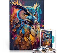 Rompecabezas para Adolescentes 1000 Piezas El búho Sabio Reducción del estrés Interesante Decoración de Pared cumpleaños y Navidad 38x26cm