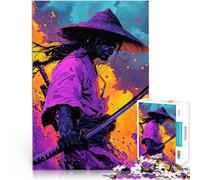 Rompecabezas para Adolescentes 1000 Piezas El crepúsculo de Neon Ronin Desafiante Difícil Actividades Divertidas en casa, Regalos de cumpleaños, Regalos de Viaje, 75x50cm