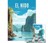 Rompecabezas para Adolescentes 1000 Piezas El Nido Palawan Juguetes adictivos para Cultivar la Paciencia Juego de ingenio Difícil Regalos de cumpleaños Tamaño 38x52cm