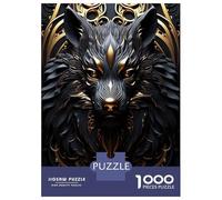 Rompecabezas para Adolescentes 1000 Piezas Elegant Golden Legend Wolf Rompecabezas para Adultos Juegos Familiares Análisis Y Lógica para Cumpleaños, Navidad 70x50cm/1000pcs