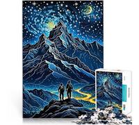 Rompecabezas para Adolescentes 1000 Piezas Escalador de montaña Noche Estrellada Juguetes de Juego desafiantes Apto para Parejas 38x26cm