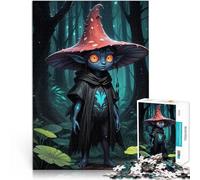 Rompecabezas para Adolescentes 1000 Piezas Espíritu del Bosque con Sombrero de Hongo Difícil Difícil Regalos de cumpleaños 38x26cm