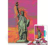 Rompecabezas para Adolescentes 1000 Piezas Estatua de la Libertad Estilo Pop Art Juguetes para armar decoración para el hogar Regalo Ideal para Toda la Familia 38x52cm