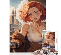 Rompecabezas para Adolescentes 1000 Piezas Estilo Steampunk Sexy Anime Mujer Juguete Educativo Regalo para cumpleaños Juego Familiar Lista de Deseos con Papá Noel tamaño 38x52cm