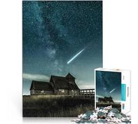Rompecabezas para Adolescentes 1000 Piezas Estrella fugaz en el Cielo Nocturno para divertirse en Familia Una Obra de Arte 38x26cm