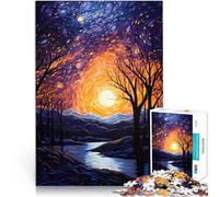 Rompecabezas para Adolescentes 1000 Piezas Estrellas de la Noche danzante Juego desafiante con póster a Juego y Hoja de Trivia 38x26cm