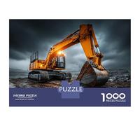 Rompecabezas para Adolescentes 1000 Piezas Excavator Heavy Duty Construction Equipment Rompecabezas para Adultos Juego De Ingenio Difícil Difícil Regalos para Reducir El Estrés 52x38cm/1000pcs