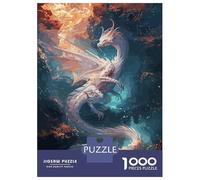 Rompecabezas para Adolescentes 1000 Piezas Fantasy Beast White Dragon Rompecabezas para Adultos Juegos Relajantes Regalo De Cumpleaños para Cumpleaños, Navidad 38x26cm/1000pcs