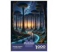 Rompecabezas para Adolescentes 1000 Piezas Fantasy Forest Night Sky Rompecabezas para Adultos Juego De Ingenio Difícil Difícil Regalos para Reducir El Estrés 70x50cm/1000pcs