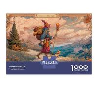 Rompecabezas para Adolescentes 1000 Piezas Fantasy Wizard with Backpack Rompecabezas para Adolescentes Juegos Relajantes Decoración Interacción Entre Padres E Hijos 70x50cm/1000pcs