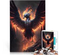 Rompecabezas para Adolescentes 1000 Piezas Fénix de Las Cenizas Juguete Educativo Intelectual descompresor Obra de Arte 38x26cm