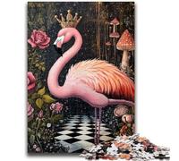 Rompecabezas para Adolescentes, 1000 Piezas, Flamingo Queen, Juego desafiante y Familiar, decoración de Pared, cumpleaños y Navidad, 50x75cm