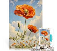 Rompecabezas para Adolescentes 1000 Piezas Florecer en Amapola Reducción del estrés Interesante Toda la Familia. 38x26cm