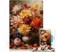 Rompecabezas para Adolescentes 1000 Piezas Flores de otoño Entrena tu Cerebro y Tus Manos Adecuado para decoración de Escritorio. 52x38cm