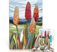 Rompecabezas para Adolescentes 1000 Piezas Flores de vitral para el Juguete de desafío de Juego Educativo Ideas de Regalos 52x38cm