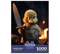 Rompecabezas para Adolescentes 1000 Piezas Funny Butcher Killer Duck Rompecabezas para Adultos Juegos Familiares Análisis Y Lógica para Cumpleaños, Navidad 38x26cm/1000pcs