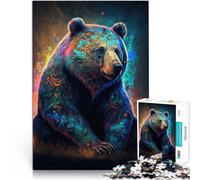 Rompecabezas para Adolescentes 1000 Piezas Galaxia del Oso Juguetes para aliviar el estrés Interacción Entre Padres e Hijos 38x26cm