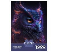 Rompecabezas para Adolescentes 1000 Piezas Galaxy Owl Bird Rompecabezas para Adultos Juguetes Antiestrés Patrón De Montaje Oferta como Regalo para Toda La Familia 52x38cm/1000pcs