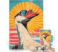 Rompecabezas para Adolescentes 1000 Piezas Ganso Vintage al Atardecer Desafiante Difícil Actividades Divertidas en casa, Regalos de cumpleaños, Regalos de Viaje, 75x50cm