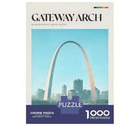 Rompecabezas para Adolescentes 1000 Piezas Gateway Arch Vintage Rompecabezas para Adultos Juguete Decoración De Pared Corte De Precisión Ayuda A Ejercitar El Cerebro 38x26cm/1000pcs