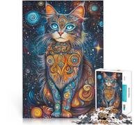 Rompecabezas para Adolescentes 1000 Piezas Gato Juguetes adictivos Que desafían la Inteligencia Cerebral Regalos de cumpleaños 75x50cm