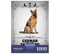 Rompecabezas para Adolescentes 1000 Piezas German Shepherd Rompecabezas para Adultos Juguete Decoración De Pared Corte De Precisión Ayuda A Ejercitar El Cerebro 52x38cm/1000pcs