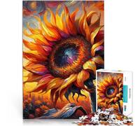 Rompecabezas para Adolescentes 1000 Piezas Girasol Brillante Juegos educativos Decoración del hogar Regalo para cumpleaños 38x26cm