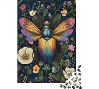 Rompecabezas para Adolescentes 1000 Piezas Glowing Beetle Garden Rompecabezas para Adolescentes Juegos Relajantes Decoración Interacción Entre Padres E Hijos 52x38cm/1000pcs