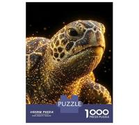 Rompecabezas para Adolescentes 1000 Piezas Glowing Sea Turtle Portrait Rompecabezas para Adultos Juegos Familiares Análisis Y Lógica para Cumpleaños, Navidad 38x26cm/1000pcs