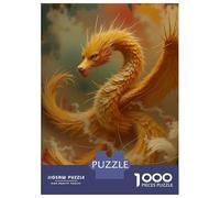 Rompecabezas para Adolescentes 1000 Piezas Golden Dragon in Clouds Rompecabezas para Adultos Juegos Relajantes Regalo De Cumpleaños para Cumpleaños, Navidad 52x38cm/1000pcs