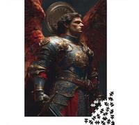 Rompecabezas para Adolescentes 1000 Piezas Golden Guardian Armor Statue Rompecabezas para Adolescentes Juegos Relajantes Decoración Interacción Entre Padres E Hijos 70x50cm/1000pcs