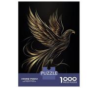 Rompecabezas para Adolescentes 1000 Piezas Golden Winged Eagle Rompecabezas para Adultos Juguetes Antiestrés Patrón De Montaje Oferta como Regalo para Toda La Familia 52x38cm/1000pcs