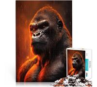 Rompecabezas para Adolescentes 1000 Piezas Gorila Oscuro para el Juguete de desafío de Juego Educativo Decoración del hogar 52x38cm