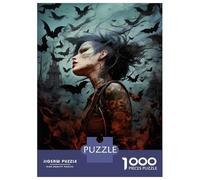 Rompecabezas para Adolescentes 1000 Piezas Gothic Fantasy Woman Art Print Rompecabezas para Adultos Juegos Divertidos Decoración Interacción Entre Padres E Hijos 70x50cm/1000pcs