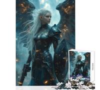 Rompecabezas para Adolescentes 1000 Piezas Guerrero angelical Juguetes de Bricolaje Regalo de cumpleaños Juegos educativos Adecuado para decoración de Escritorio tamaño 38x26cm