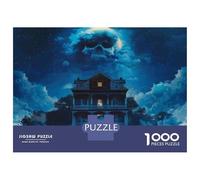 Rompecabezas para Adolescentes 1000 Piezas Haunted House Mystery Thriller Rompecabezas para Adultos Juegos Divertidos Decoración Interacción Entre Padres E Hijos 70x50cm/1000pcs