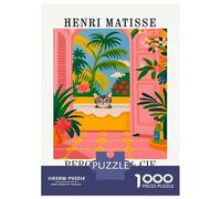 Rompecabezas para Adolescentes 1000 Piezas Henri Matisse Cat in Bathtub Art Rompecabezas para Adultos Juguete Decoración De Pared Corte De Precisión Ayuda A Ejercitar El Cerebro 52x38cm/1000pcs