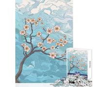 Rompecabezas para Adolescentes 1000 Piezas Hermosa Rama de Cerezo en Flor decoración del hogar Juguetes Regalo Divertido Juego práctico interacción Entre Padres e Hijos tamaño 38x26cm