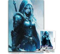 Rompecabezas para Adolescentes, 1000 Piezas, Hielo, Nieve, Escarcha, Muerte, Reina, Caballero, fantasía, Vacaciones, Matar el Tiempo, Juegos Familiares, Gran Regalo (tamaño 38x26cm)