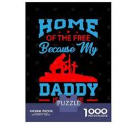 Rompecabezas para Adolescentes 1000 Piezas Home of The Free Daddy Rompecabezas para Adultos Juegos Familiares Análisis Y Lógica para Cumpleaños, Navidad 70x50cm/1000pcs