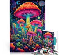 Rompecabezas para Adolescentes 1000 Piezas Hongos psicodélicos Juguetes de Entretenimiento Familiar para la decoración del hogar 52x38cm