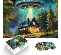 Rompecabezas para Adolescentes 1000 Piezas Invasión Extraterrestre Juguetes para aliviar el estrés Decoración 75x50cm