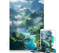 Rompecabezas para Adolescentes 1000 Piezas Isla Paraíso Tropical Corte preciso Divertido Creativo Juego Mental Relajante Tiempo de Diversión Arte (38x52cm)