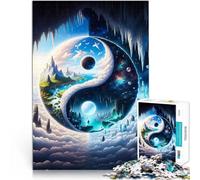 Rompecabezas para Adolescentes 1000 Piezas Islandia Yin y Yang Juguetes educativos de Aprendizaje Lista de Deseos con Papá Noel 75x50cm