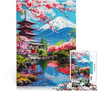 Rompecabezas para Adolescentes 1000 Piezas Jardín japonés con Monte Matar el Tiempo en Vacaciones en casa Buen Regalo 38x26cm