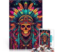 Rompecabezas para Adolescentes 1000 Piezas Jefe Skull Alivia el estrés Vacaciones en casa Matar el Tiempo Ideas de Regalos 38x26cm
