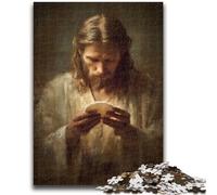Rompecabezas para Adolescentes 1000 Piezas Jesús Ayuda al Cerebro a ejercitar Juguetes adictivos para Cultivar la Paciencia Adecuado para Parejas 26x38cm