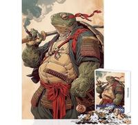 Rompecabezas para Adolescentes 1000 Piezas Juguete de Tortuga samurái decoración de Pared Regalos para Mujeres y Hombres Juegos de relajación descompresión Intelectual tamaño 38x26cm
