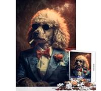 Rompecabezas para Adolescentes 1000 Piezas Juguete Educativo de caniche clásico Regalo para cumpleaños Juegos Divertidos con póster a Juego y Hoja de Trivia tamaño 38x52cm